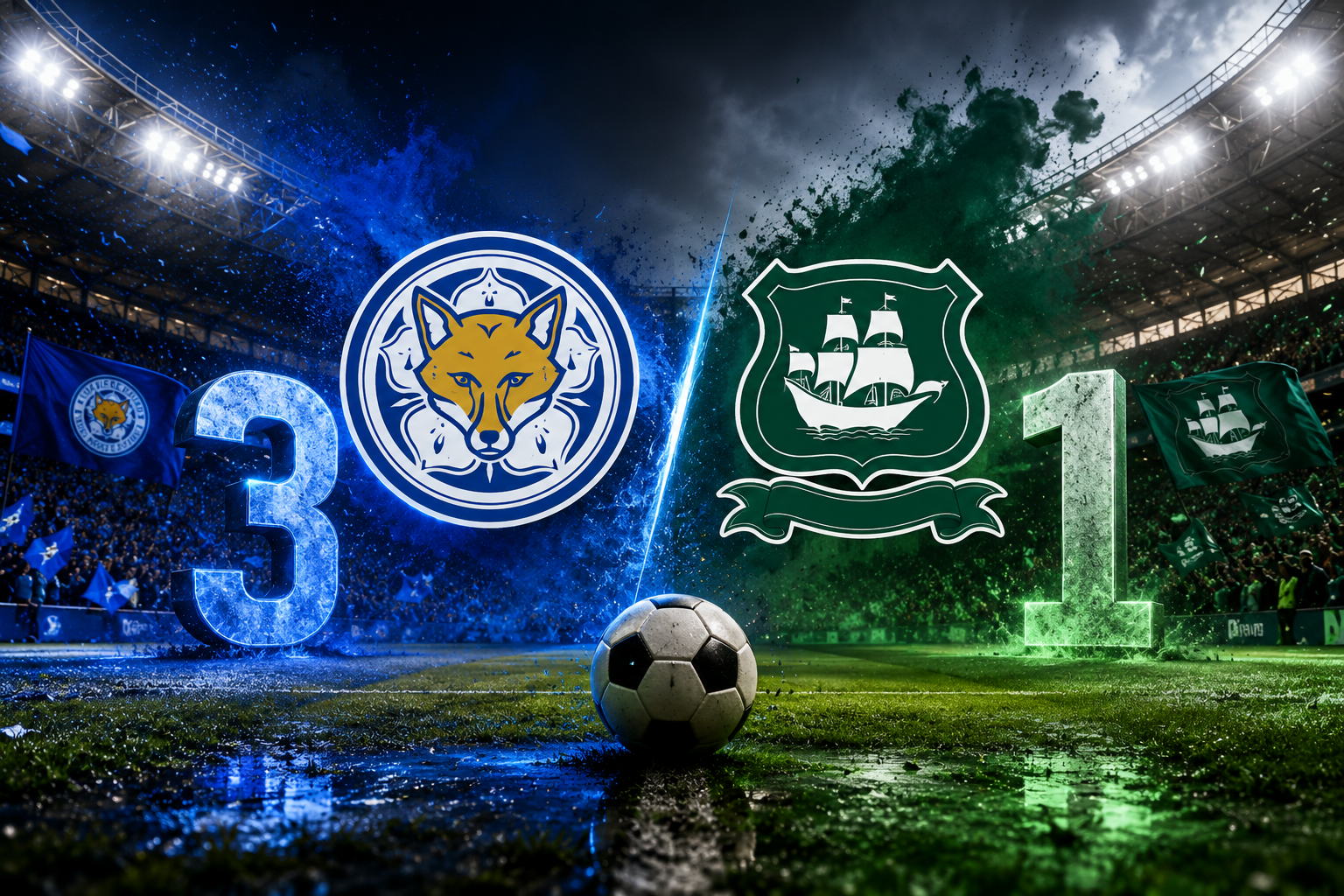 Hasil Leicester Vs Plymouth Argyle