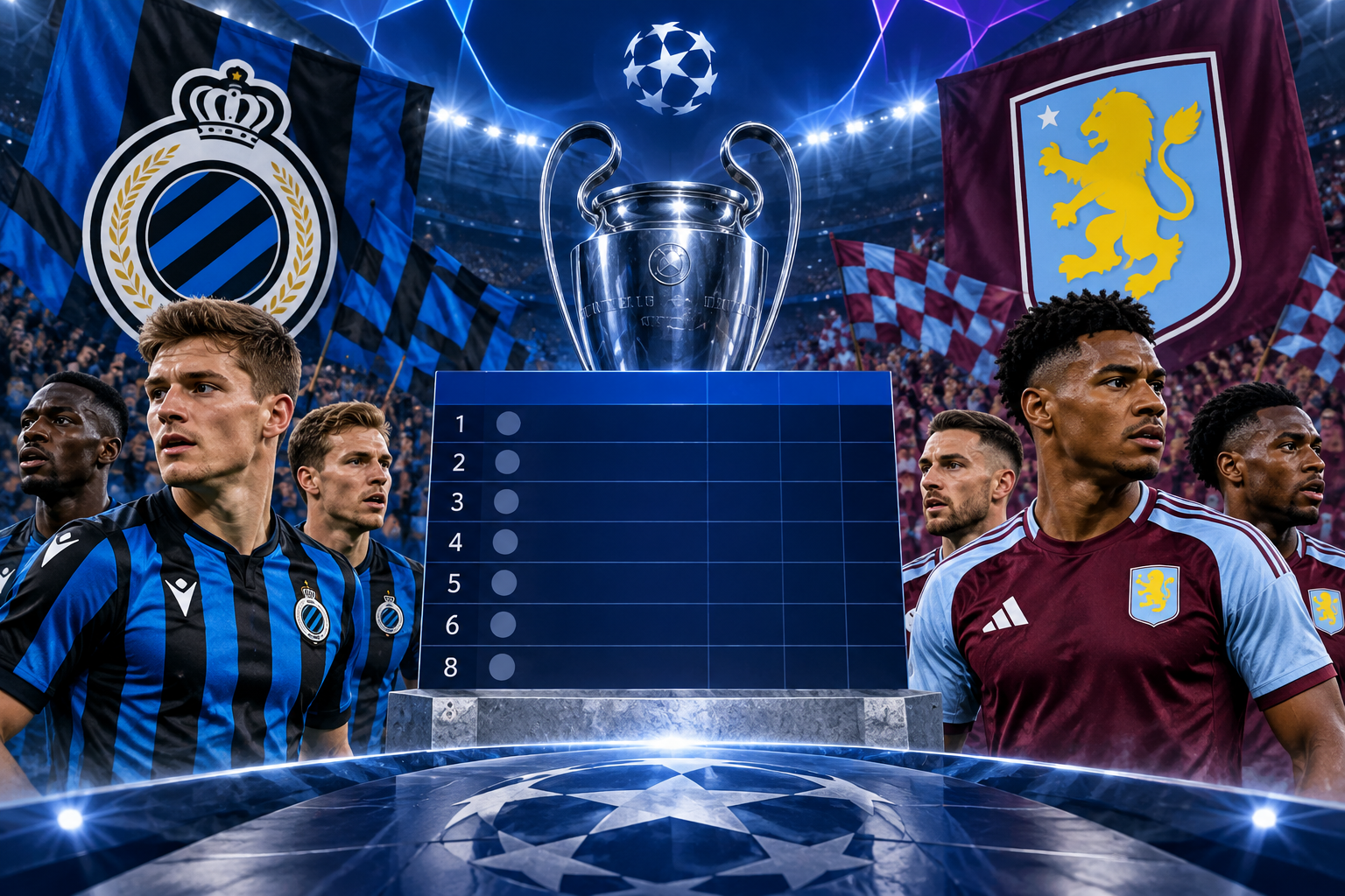 Klasemen Club Brugge Vs Aston Villa